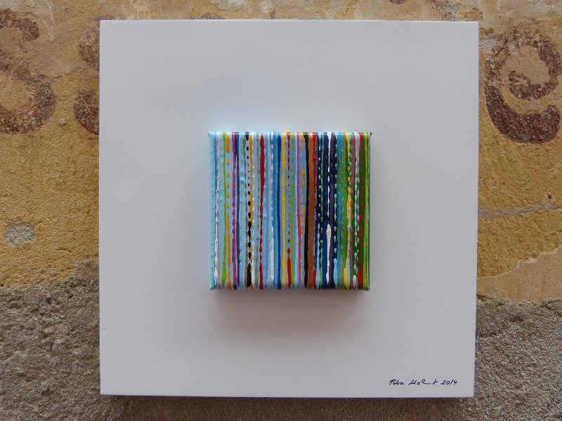 coloured lines 9 2014  10x10 Acryl-Lack auf LW